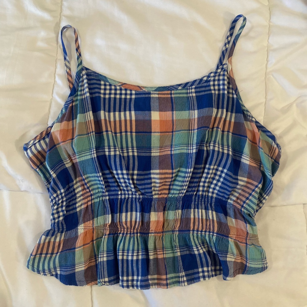 Cami with gingham pattern